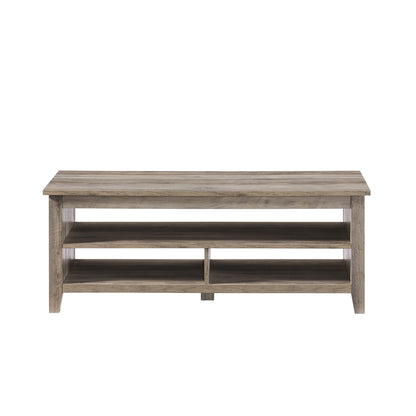 Panel Coffee Table with Lower Shelf