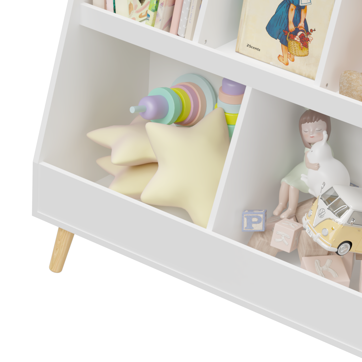 Kids Bookshelf and Toy Organizer