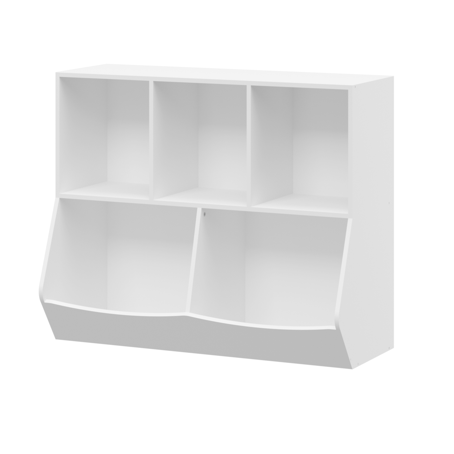 Kids Bookcase with Collapsible Fabric Drawers