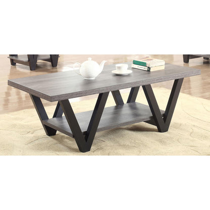 Black and Grey Angled Leg Coffee Table